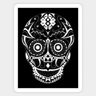 black catrina sugar skull in pattern ecopop Sticker